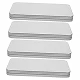EXCEART 4 Stück Metall Aufbewahrungsboxen Weißblech mit Deckel Tragbare Organizer für Handy Schutzglas Displayschutzfolie Haushalt Schlafzimmer