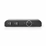 Nedis Lautsprecher Umschalter 2fach - Lautsprecher Verteiler - Volumenregelung - 2 Ports - 60 W pro Kanal - 4-16 Ohm - Schwarz