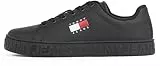Tommy Jeans Damen Flatform Sneaker Logo Low Top, Schwarz (Black), 37