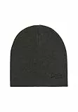 Superdry Herren Essential Logo Strickmütze Eisengrau Meliert 1SIZE