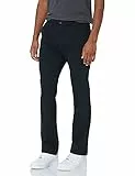 Amazon Essentials Herren Legere Stretch-Chinohose in sportlicher Passform (in Übergröße erhältlich), Schwarz, 42W / 32L