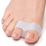 Welnove 12 Stück Zehenspreizer - Hallux Valgus Korrektur, Zehentrenner Damen aus Silikon bei überlappenden Zehen & als Toe Separator (weiß)