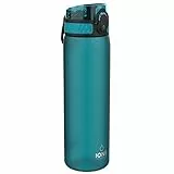 ion8 Trinkflasche, 500 ml, Auslaufsicher, Einhandöffnung, Sichere Verriegelung, Spülmaschinenfest, BPA-frei, Tragegriff, Klappdeckel, Leicht zu Reinigen, Klimaneutral, Aqua