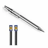 OFFCUP Metall Druckbleistift Set, 0.5mm Mechanische Stifte mit 2 Tuben HB Bleistift Minen für Studenten, Schreiben, Zeichnen