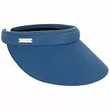 Seeberger Azalee Visor Baumwolle Baumwollvisor Sonnenvisor Sonnenschutz Blendschutz Strandvisor Damenvisor (One Size - blau)
