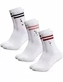 Occulto Damen & Herren Motiv Tennissocken 3er Pack (Modell: Rio), Statement Tennis Socken Wein 39-42