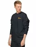 Jack Wolfskin Herren Essential Crewneck M Sweatshirt, Black, L