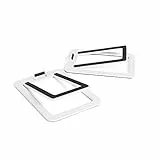 Kanto S2W Tilted Desktop Speaker Stands for Small Speakers & Compact 2”-3” Studio Monitors | Supports 2.72 kg | Damping Foam Padding | Pair | White