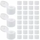 LIOOBO 50 Stück Sportflaschen Ersatzkappen Weiß Push Pull Verschlüsse Auslaufsicher Für Trinkflaschen Robust Und Wiederverwendbar
