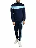 Sergio Tacchini Herren Damarindo-Trainingsanzug, Maritime Blue/Baltic Sea, L