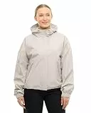 LARKSON Regenjacke Damen Herren Beige - Elin - Regenmantel für Fahrrad Outdoor Festival - Wassersäule 10000 mm - Wasserdichte Jacke mit Verschweißten Nähten - Faltbar
