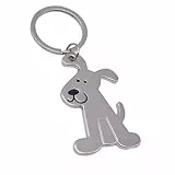 ARFUKA Schlüsselanhänger mit Hunde-Anhänger Metall Keychain Geschenk für Damen und Herren