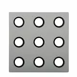 Mepal Topfuntersetzer Domino, Melamin, Grau, 16.2 x 16.2 x 0.8 cm