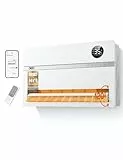 Dreo Smart Heizung Elektrisch, 2000W Elektroheizung Wandkonvektor mit Fernbedienung & App, 120° Oszillation, 5 Modus 3 Geschwindigkeit, 24H Timer, PTC Keramik Heizlüfter Energiesparend mit Thermostat