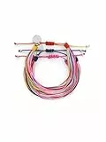 SINGULARU - Armband Pack 3 Carla Rainbow. Edelstahl und Kabel. Schmuck für Damen.