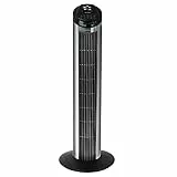 Cecotec Digitale Turmventilator mit Timer und Fernbedienung EnergySilence 890 Skyline, 50 W, 30'' (76 cm) Höhe, Oszillation, Kupfermotor, 3 Geschwindigkeiten, 3 Modi, Schwarz