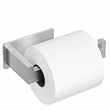 Auxmir Toilettenpapierhalter ohne Bohren, Selbstklebend Klopapierhalter Edelstahl Toilettenpapierhalter Rollenhalter Klorollenhalter WC Halter Papierhalter für Küche Badzimmer Toilette, Silber