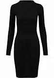 Urban Classics Damen Kleid Ladies Rib Dress, Mini, Gr. 40 (Herstellergröße: L), Schwarz (Black 7)