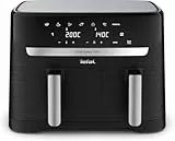 Tefal Dual Easy Fry Heißluftfritteuse 8,3 L – Airfryer mit 2 Kammern & XL-Schublade, 7 Programme, 2700 W, Extra-Crisp-Technologie, fettarm frittieren & energiesparend, spülmaschinenfest EY9018