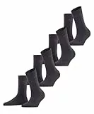 ESPRIT Damen Socken Solid W So Baumwolle einfarbig Multipack, Grau Anthracite Melange 3080, 36-41
