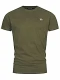 Indicode Herren Kloge T-Shirt mit Rundhals-Ausschnitt | Herrenshirt Sommershirt Army, L