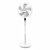 TROTEC Standventilator TVE 26 S – 30 Watt, oszillierend 85°, 5 Betriebsmodi, Ø 40 cm, höhenverstellbar, mit Fernbedienung, LED-Display