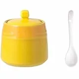Cabilock Keramische Gewürzdose Mit Löffel 9.7X8.5X5.7 Cm Salzbehälter Für Küche Stilvolle Aufbewahrung Von Salz Pfeffer Und Gewürzen