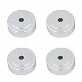 Dioche Isolation Feet, 4 Stück Lautsprecherständer Füße, 20 x 8 mm Aluminiumlegierung Verstärkerfüße, Stoßdämpfer, Verstärkerfüße, Silber für Verstärker Plattenspieler Subwoofer