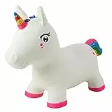 Gerardo's Toys Hüpftier Einhorn - Hüpftiere ab 1 Jahr und ab 2 Jahre, Hüpftier Einhorn für Kinder, Aufblasbare Tiere Spielzeug Draussen oder Drinnen für Kleinkinder ab 12 Monaten - Inklusive Luftpumpe
