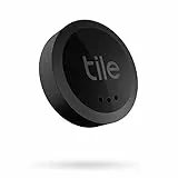 Tile Sticker (2022) Bluetooth Schlüsselfinder, 1er Pack, 45m Reichweite, inkl. Community Suchfunktion, iOS und Android App, kompatibel mit Alexa und Google Home, schwarz