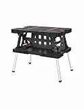 Keter Klappbarer Werkzeugtisch, 85 x 55,5 x 11,2 cm (geschlossen), 91 x 55,5 x 75,5 cm (offen); Tragkraft 450 kg; Farbe: Schwarz