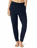Schiesser Damen Schlafhose Lang Baumwolle - Mix + Relax Pyjamaunterteil, Dunkelblau_179266, 44 EU