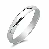 81stgeneration Schlichter 3mm Ring aus 925er Sterlingsilber | Klassischer Ehering | Verlobungsring | Schlichter Verlobungsring | Herrenringe aus Massivem Silber | Minimalistische Stapelringe