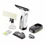 Kärcher Fenstersauger WV 5 Plus N Battery, mit zusätzlichem Akku, LED-Ladezustandsanzeige, 2 Absaugdüsen, Sprühflasche mit Mikrofaserbezug, 20 ml Fensterreiniger-Konzentrat