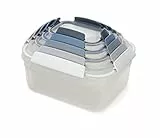 Joseph Joseph Nest Lock, 5 Stück Kunststoff Küche Lebensmittel Lagerung aufbewahrungsbox mit Deckel, auslaufsicher, luftdicht, platzsparend, BPA frei- Blau