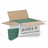 ELES VIDA 20 x Blumensteckschaum - Nasssteckschaum Set 23 x 11 x 7,5 cm Steckmos, Steckmasse, Steckziegel für Blumengestecke - Steckschwamm zum Basteln für Feiern, Auto, Hochzeit, Geschenke