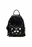 myMo pop EYETHEME Damen Rucksack, Schwarz, One Size