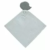LÄSSIG Tröster Tuch mit Beißring aus Naturkautschuk und Bio-Baumwolle/Teether Comforter Hedgehog