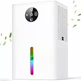 Luftentfeuchter 1800ML,Tragbarer Raumentfeuchter Extra leise,Automatisches Abtauen,7-Farbiges LED Licht Luftentfeuchter für Zuhause.