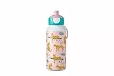 Mepal - Trinkflasche Pop-up Campus - Wasserflasche - Auslaufsichere Flasche für die Schule - Wiederverwendbar - BPA-frei & Spülmaschinenfest - 400 ml - Leopard