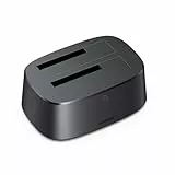 UGREEN Festplatten Dockingstation, USB 3.0 HDD Docking Station für 2,5''/3,5'' SATA HDD & SSD, 5Gbps Dual Bay Festplatten Adapter unterstützt Offline-Klonen und UASP