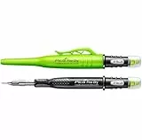 Pica 7070 Fine Dry Druckbleistift 0,9mm I Tieflochmarker Bleistift I Zimmermannsbleistift mit Ersatzminen I Stift für Handwerker, Tischler & Schreiner I Baubleistift mit Clip I Markierstift