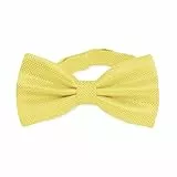 OcioDual Hellgelb Fliege Herren, Herren Fliege Anzug, Karierte Herrenfliege mit verstellbarem Haken-Clip-Verschluss, 12 cm x 6 cm, Feiern, Partys, Arbeit, Hochzeiten und Events