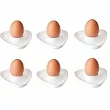 Westmark 6 Eierbecher, Dreieckig, Stapelbar, Hochwertiger Kunststoff, Tri, Weiß, 207022E1