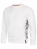 Indicode Herren INNilon Sweatshirt mit Rundhals| Herrensweatshirt Pulli Sweater Pullover Männer Offwhite, XL