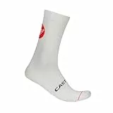 CASTELLI Entrata 18 Socke, Feuchtigkeitsbeständige Fahrradsocken mit Mittelfußunterstützung für Ganztägigen Komfort für Damen & Herren, Weiß/Opulenter Garten, Large-X-Large