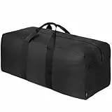 Vorspack Extra Große Reisetasche für Herren Damen - 200L Leichte Faltbare Reisetasche Wasserdicht Reisetaschen Aufbewahrungstasche für Reisen Weekender Camping Übernachtung - Schwarz