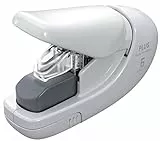 PLUS Klammerloser Hefter 'Handy' SL-106AB, Heftleistung 5 Blatt, heften ohne Klammern, Paper Clinch, 1 Stück, Weiß