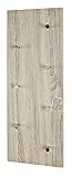 HAKU Wandgarderobe Chrom, Eiche hell, MDF, Metall - Maße: B 80 x H 30 x T 6 cm, Style: Modern