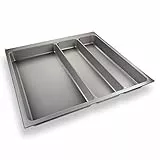 ORGA-BOX® II Besteckeinsatz Maxi für Nobilia 60er Schublade bis 07/2012 (462 x 509 mm BITTE MESSEN SIE IHR SCHUBLADENINNENMAß!) silbergrau